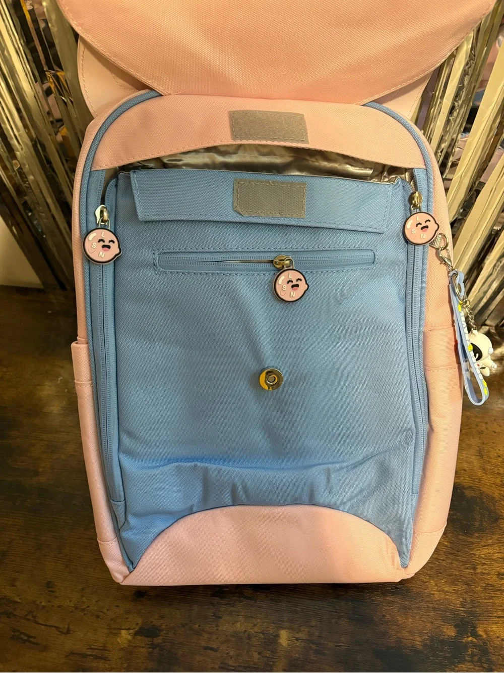 Full Size Pink & Blue Kids Cat Backpack with Bow-Heavy Duty!